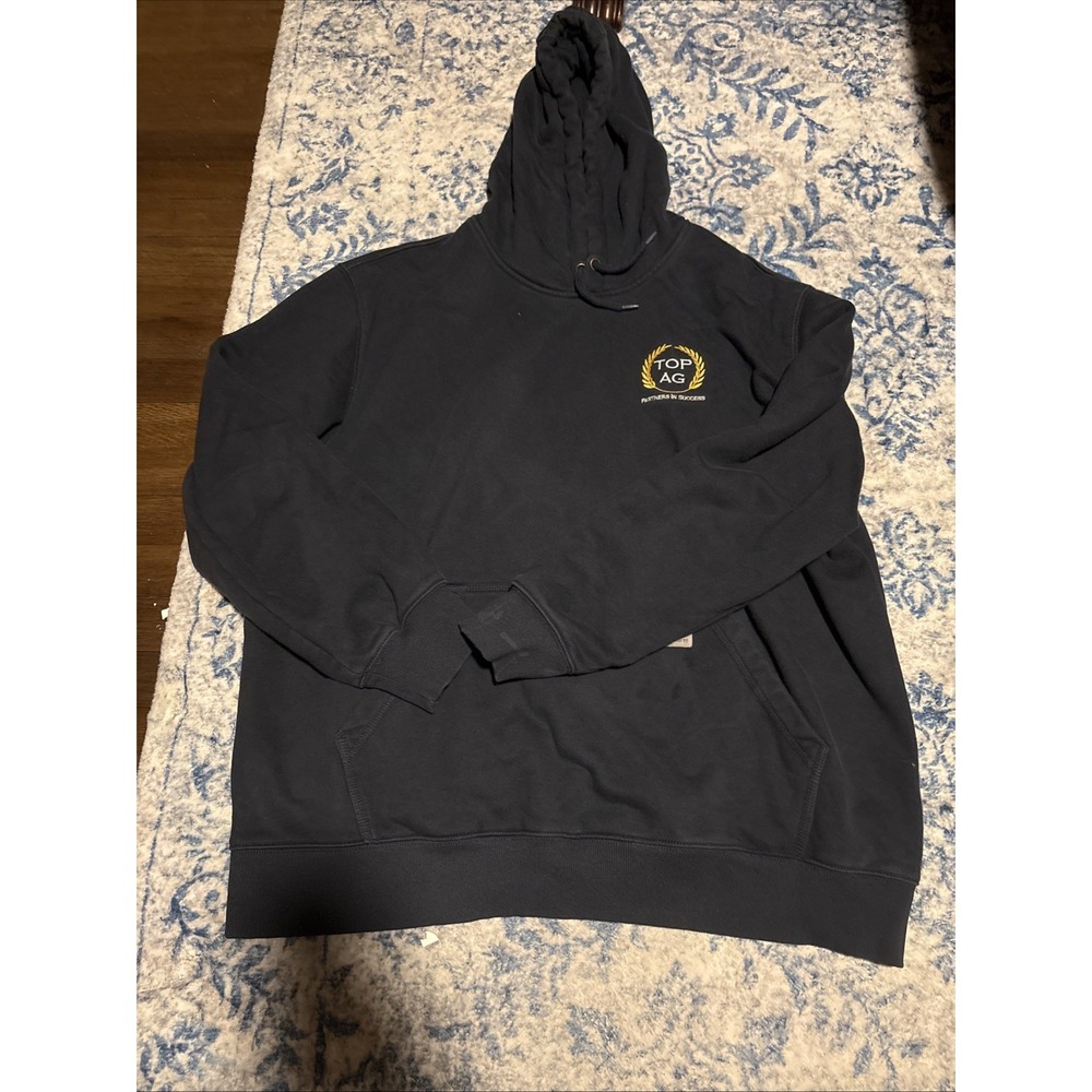 Carhartt Hoodie Rain Defender Mens 2XL Gray 1/4 Zip Loose Heavyweight